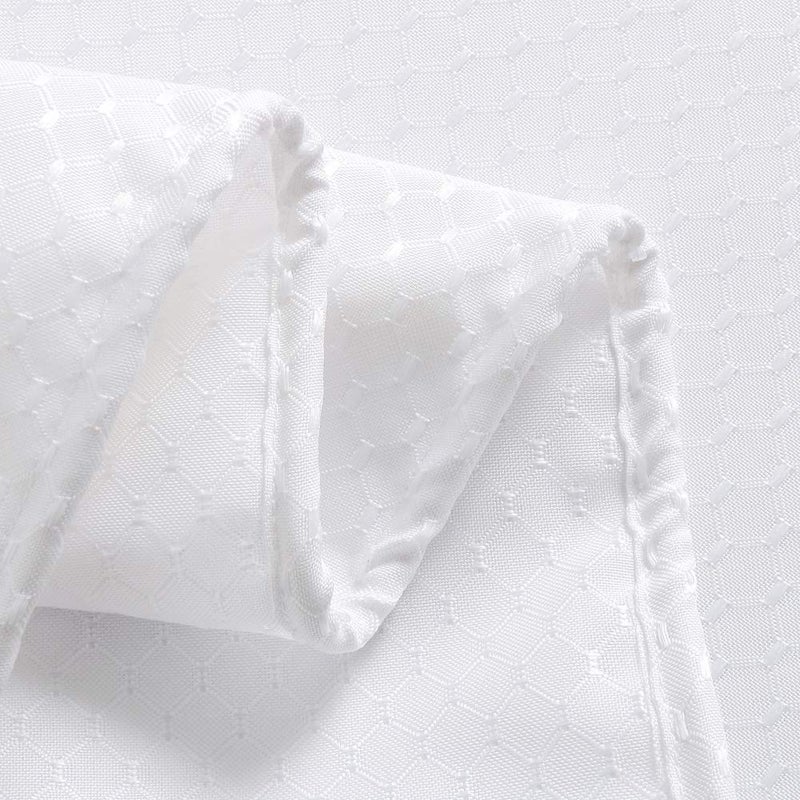 EurCross White Waffle Pattern Fabric Shower Curtain 72 x 78 inch, Heavyweight, Water-Repellent Longer Bathroom Shower Curtain 6ft Wide by 6.5ft Long - Image 5